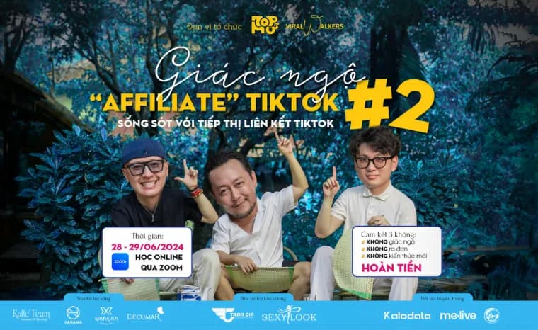 Khóa Học “GIÁC NGỘ” Affiliate Tiktok – Phạm Củ + Chú Cá Review + Lê Xuân Lộc