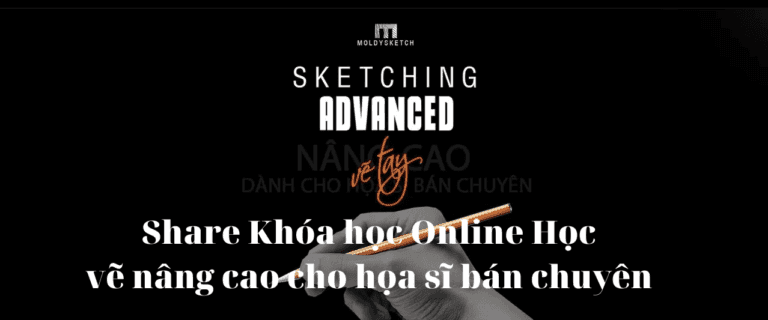 Khóa học Online Học vẽ nâng cao cho họa sĩ bán chuyên Cùng Moldysketch