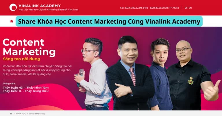 Khóa Học Content Marketing Mới Nhất Cùng Vinalink Academy