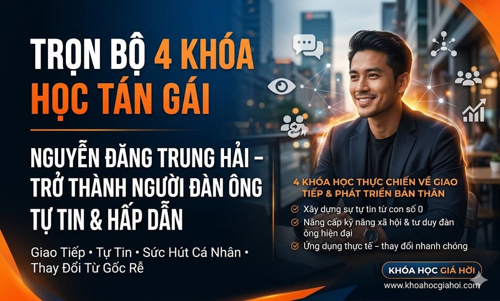Trọn Bộ 4 Khóa Học Tán Gái Nguyễn Đăng Trung Hải Trọn Bộ 4 Khóa Học Tán Gái Nguyễn Đăng Trung Hải
